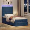 vidaXL Pouf Letto con Materasso e LED Blu 100x200 cm in Tessuto