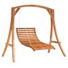 vidaXL Letto a Dondolo in Legno Massello di Abete con Finitura in teak