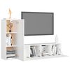 vidaXL Set Mobili Porta TV 3 pz Bianco in Legno Multistrato