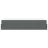 vidaXL Struttura letto con materasso 2 pcs Grigio Sfumato Tessuto