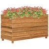 vidaXL Letto Rialzato 100x40x55 cm Legno di Teak di Recupero e Acciaio