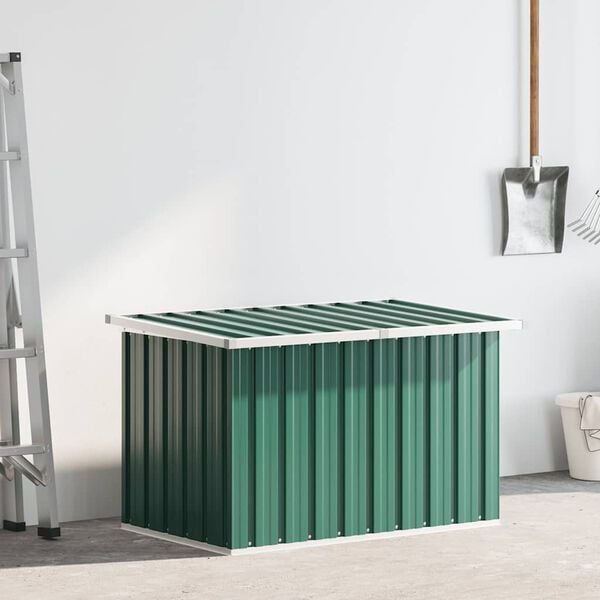 vidaXL Baule da giardino verde 109x67x65 cm