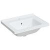 vidaXL Lavandino da Bagno Bianco 61x48x19,5cm Rettangolare in Ceramica