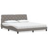 vidaXL Letto con Materasso Tortora 180x200 cm in Tessuto