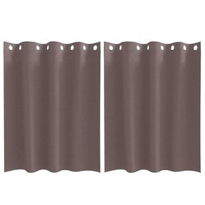 vidaXL Tende Blackout con Anelli 2 pcs Marrone Scuro 140 x 140 cm