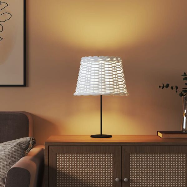 vidaXL Paralume Bianco &Oslash;30x20 cm in Vimini