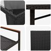 vidaXL Set da Pranzo per Giardino 9 pcs Nero polyrattan