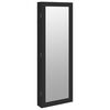 vidaXL Armadio Portagioie con Specchio a Muro Nero 37,5x10x106 cm