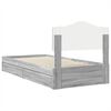 vidaXL Letto con Contenitore con testiera Grigio Sonoma 70 x 190 cm