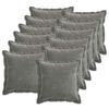 vidaXL Federa 12 pz HOUTEN Grigio Scuro 45 x 45 cm Tessuto Chenille