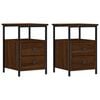 vidaXL Comodini 2pz Rovere Marrone 34x35,5x50 cm in Legno Multistrato