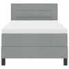vidaXL Letto a molle con materasso Grigio chiaro 90 x 190 cm Tessuto