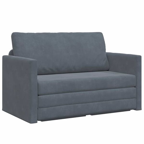 vidaXL Divano letto 110cm Grigio scuro Velluto