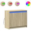 vidaXL Credenza con LED Rovere Sonoma 72x34x61 cm in Legno Multistrato