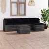 vidaXL Set Divani da Giardino su Pallet 6 pz con Cuscini Massello Pino
