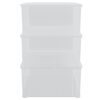 vidaXL Contenitori in Plastica 3 pz 10 L Impilabili