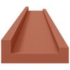vidaXL Scaffale da parete 2 pcs Rosso 80 x 9 x 3 cm Legno multistrato