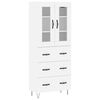 vidaXL Credenza Bianca 69,5x34x180 cm in Legno Multistrato