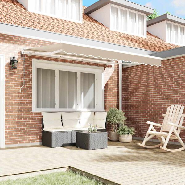 vidaXL Tenda Retrattile Beige 300 x 200 cm Tessuto