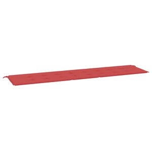 vidaXL Cuscino per Panca Rosso 200x50x4 cm in Tessuto Oxford
