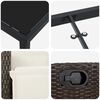 vidaXL Set da Pranzo per Giardino con cuscino 5 pcs Marrone polyrattan