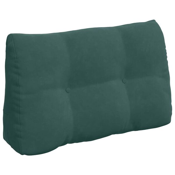 vidaXL Cuscino per Schiena Verde Scuro 80 x 24 x 50 cm Velluto