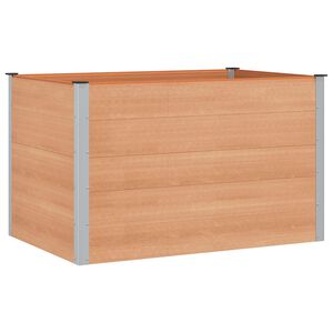vidaXL Letto rialzato da giardino Marrone 150 x 100 x 91 cm alluminio