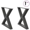 vidaXL Gambe per tavolino 2 pz Antracite 50x(42-43,3) cm Acciaio