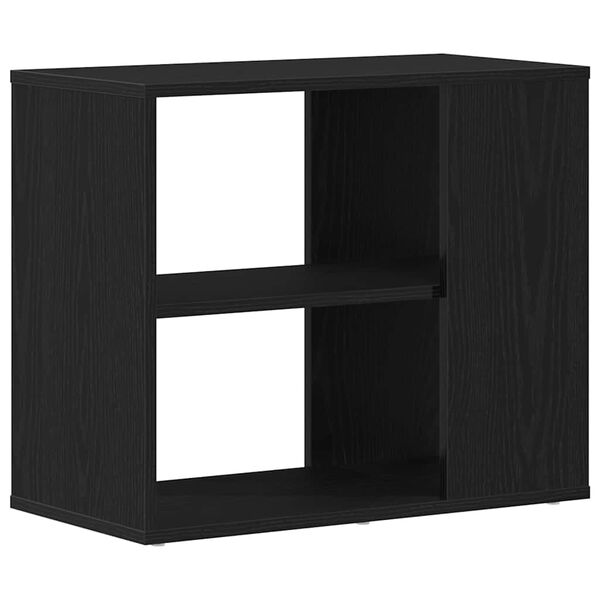 vidaXL Credenza Rovere Nero 60 x 30 x 50 cm Legno multistrato