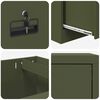 vidaXL Armadio per File con cassetto Verde oliva 45,5 x 42 x 106,5 cm
