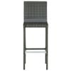 vidaXL Set da Bar da Giardino 5 pz con Cuscini in Polyrattan Grigio