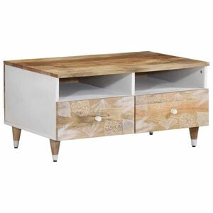 vidaXL Tavolino da Salotto 80x54x40 cm in Legno Massello di Mango