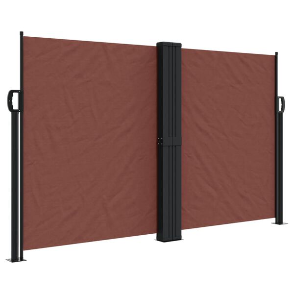 vidaXL Tenda Laterale Retrattile Marrone 140x1200 cm