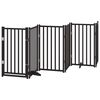 vidaXL Cancello Cani Pieghevole Nero 6 Pannelli 300 cm Massello Abete