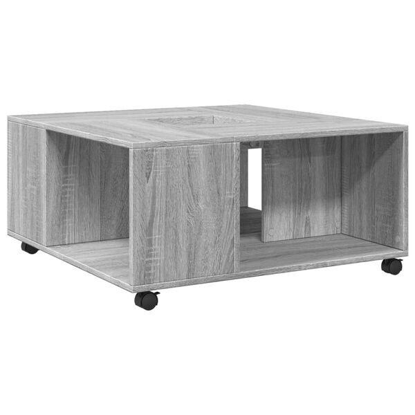 vidaXL Tavolino da Salotto Grigio Sonoma 80x80x40 cm Legno Multistrato
