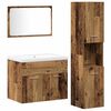 vidaXL Set di mobili per il bagno 4 pz Marrone Legno ingegnerizzato