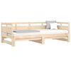 vidaXL Dormeuse Estraibile in Legno Massello di Pino 2x(80x200) cm