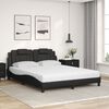 vidaXL Letto Viana con Materasso Nero 160x200 cm in Similpelle
