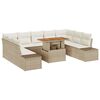 vidaXL Set Divano da Giardino 10 pz Beige e Crema