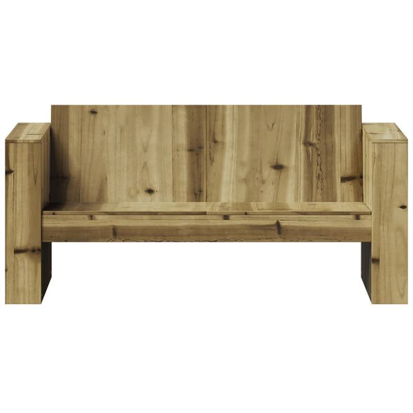 vidaXL Divano da Giardino 2 Posti 134x60x62 cm Legno Impregnato Pino