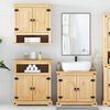 vidaXL Set Mobili da Bagno 3 pz Corona in Legno Massello di Pino