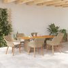 vidaXL Set da Pranzo per Giardino con cuscino 7 pcs Beige polyrattan