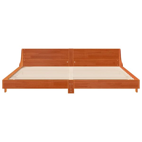 vidaXL Letto senza Materasso Marrone Cera 180x200 cm in Legno di Pino
