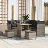 vidaXL Set Divano da Giardino 8 pcs Grigio polyrattan