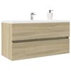 vidaXL Mobile Lavabo Rovere Sonoma 90x38,5x45 cm in Legno Multistrato