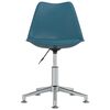 vidaXL Sedie da Pranzo Girevoli 6 pz Turchesi in Similpelle