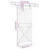 vidaXL Porta Scorrevole con Set Hardware 80x210 cm Legno Massello Pino