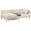 vidaXL Cornice del letto ad angolo Crema 100 x 200 cm Tessuto