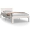 vidaXL Giroletto Bianco in Legno Massello di Pino 90x200 cm