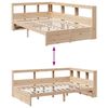 vidaXL Letto Libreria senza Materasso 120x200cm Legno Massello di Pino
